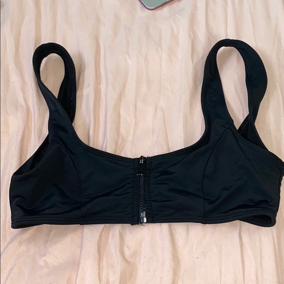 Coulbourne Other - black zip up coulbourne bikini top